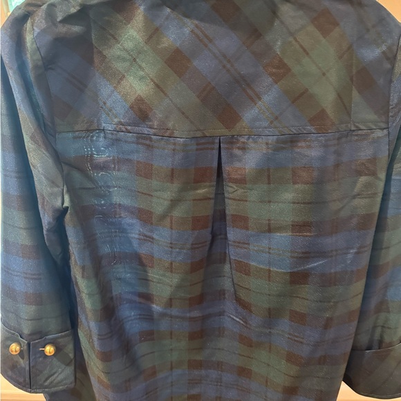 Tuckernuck Blue and Green Plaid Blouse - Picture 7 of 7